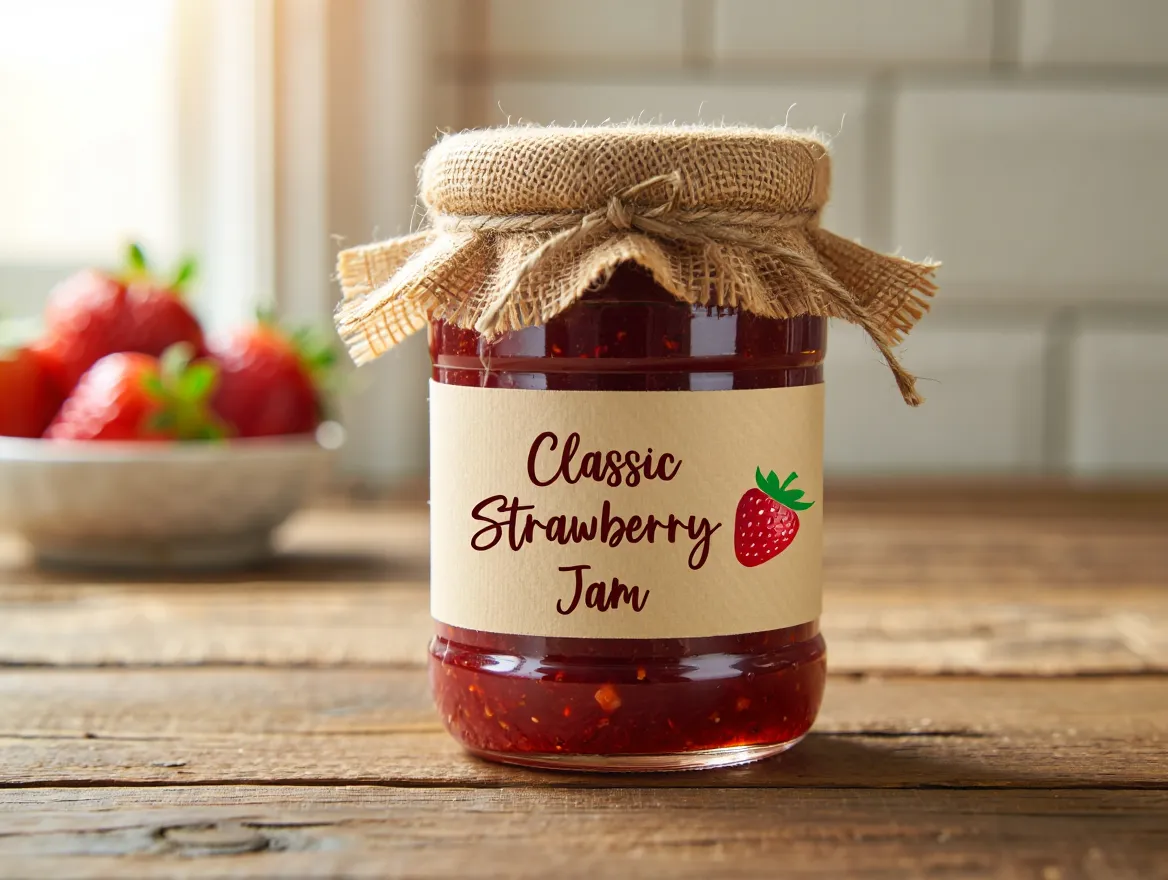 Strawberry Lavender Jam jar